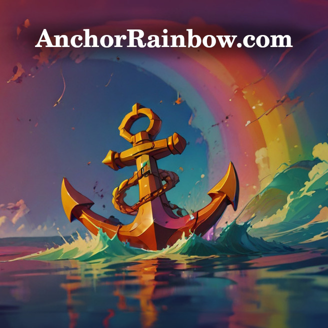 AnchorRainbow.com ⚓ 🌈 Square Vinyl Stickers